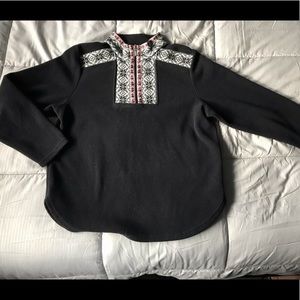 L.L. Bean | black fleece quarter zip